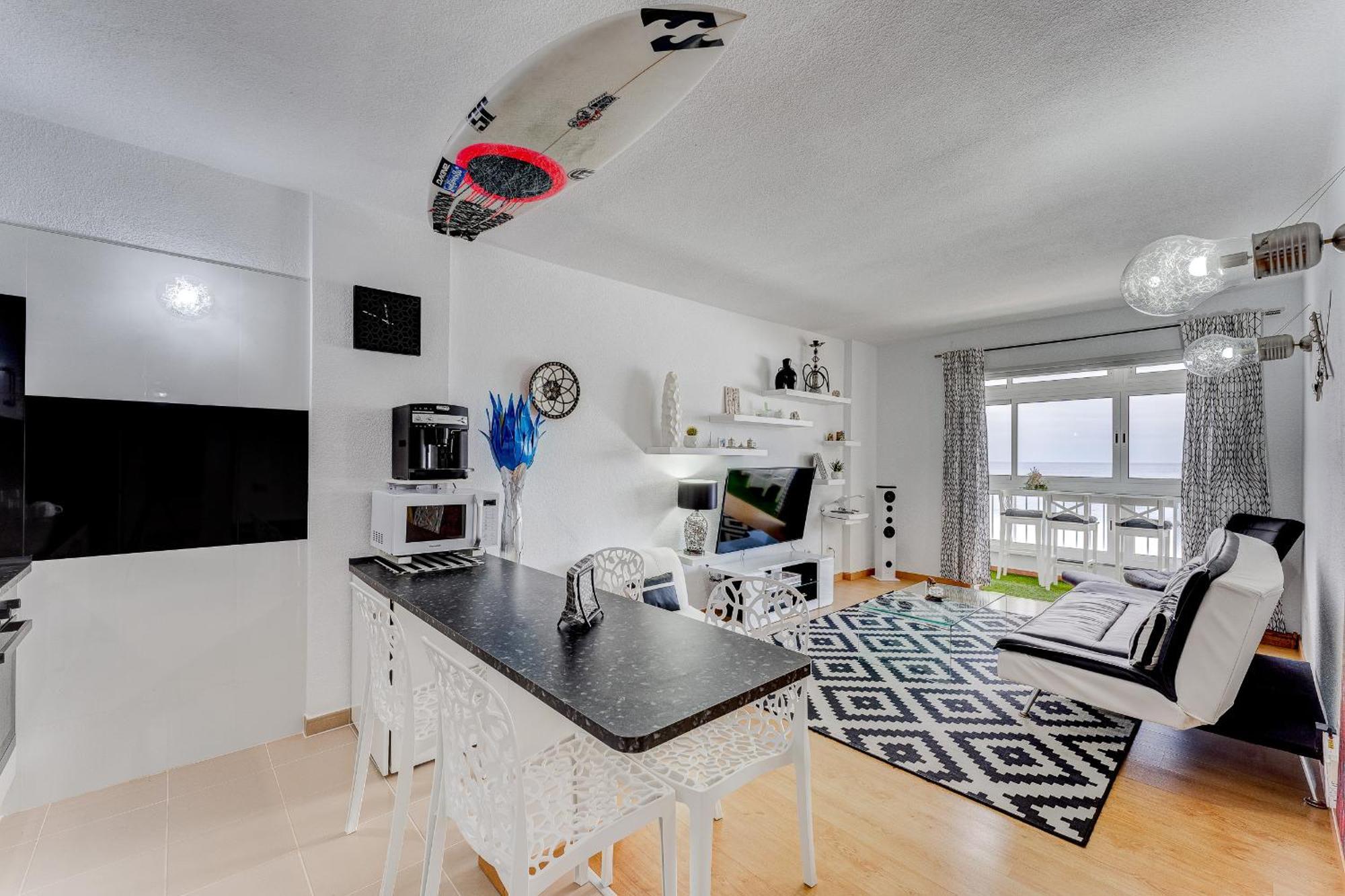 1St Line Sea View 3 Rooms Apartment In Tenerife 92M2 Bajamar  Exterior photo