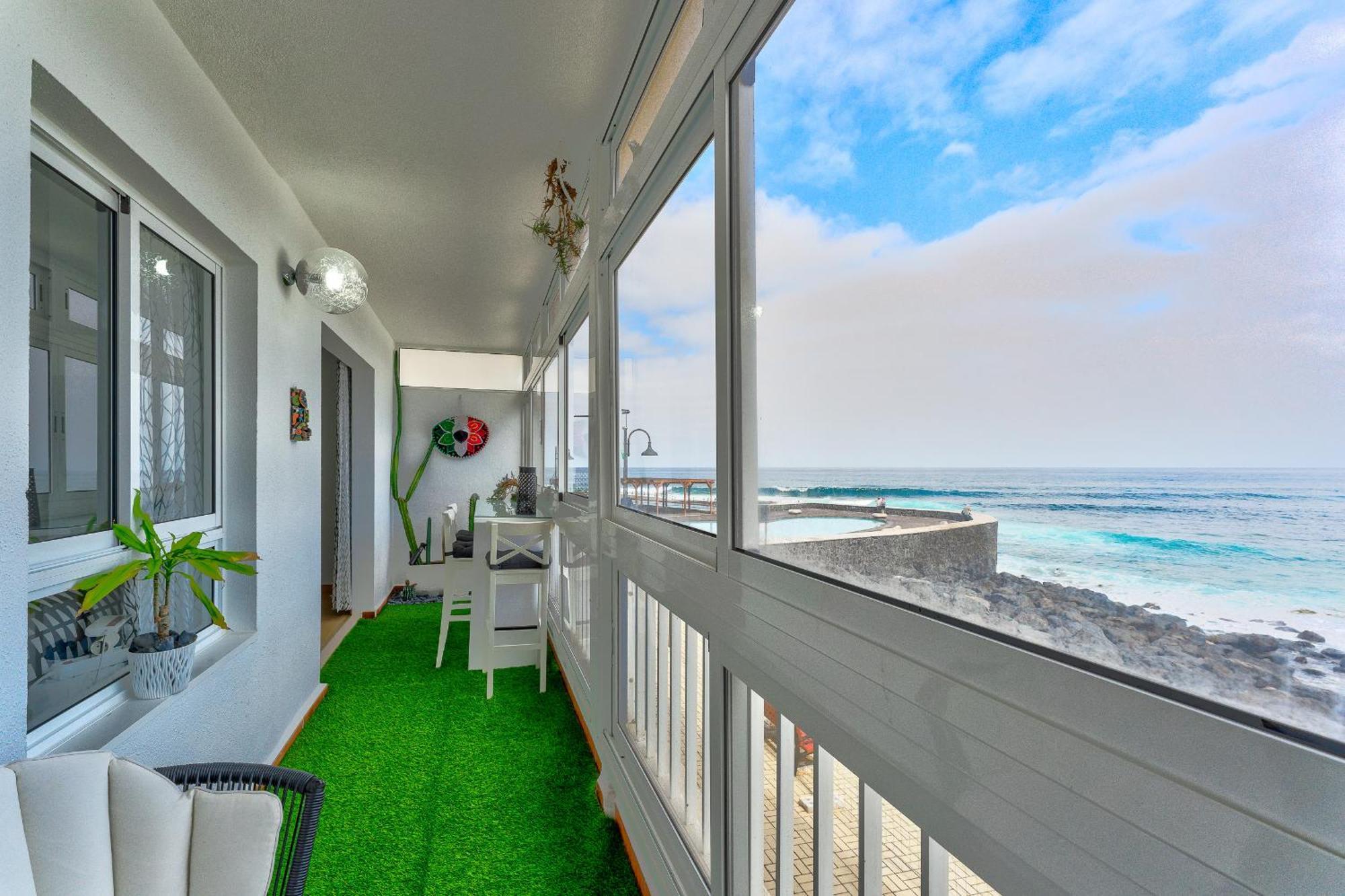 1St Line Sea View 3 Rooms Apartment In Tenerife 92M2 Bajamar  Exterior photo